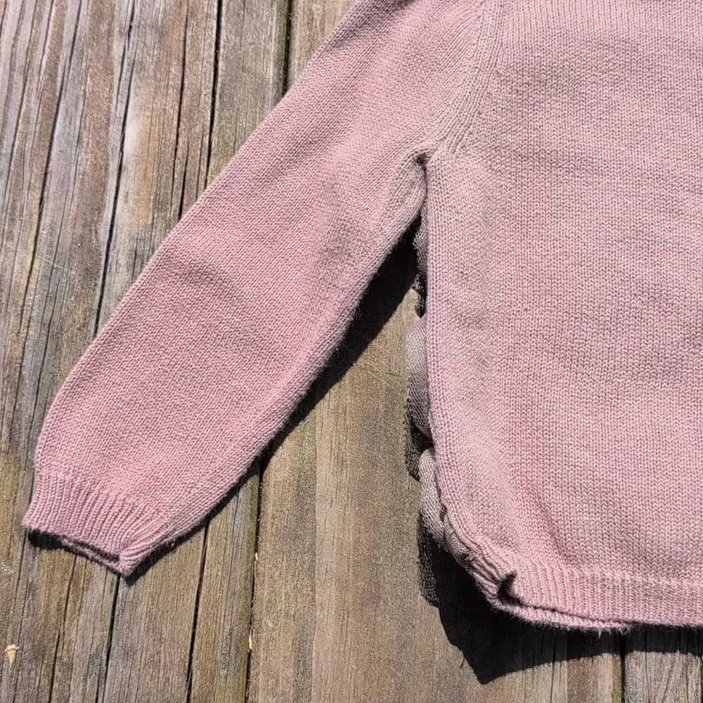 Baby Gap 18-24 Months Brown Rose Ruffle Button Front Cardigan